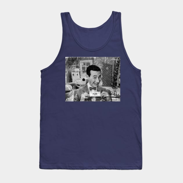 Pee Wee Herman Mode Black white Tank Top by IwanBeenk